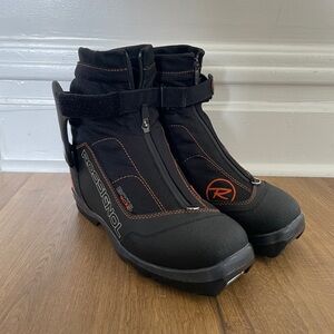 Rossignol Black Cross-Country Ski Boots with Orange Trim